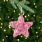 Northlight Plush Feather Star Glittered Christmas Ornament with Hearts -12" - Pink